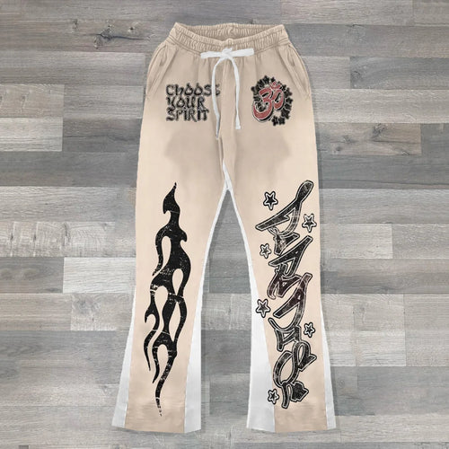 Y2k Pants Men Loose 3D Print Trousers Casual Sweatpants Mid Waist