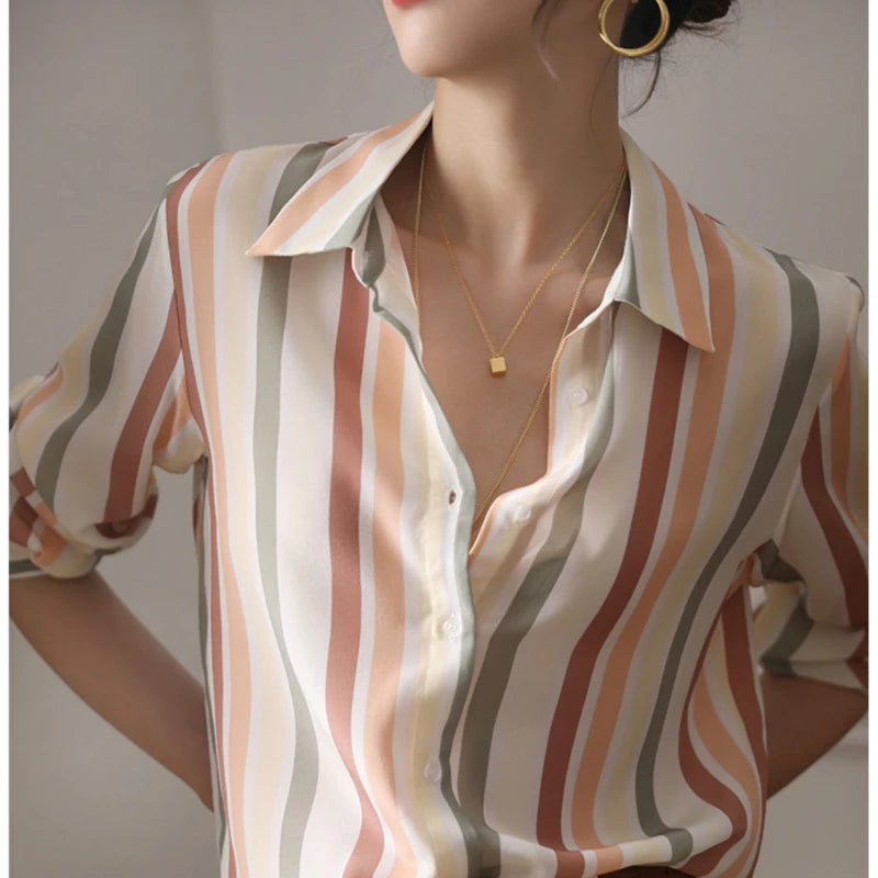 Stripe Satin Vintage Shirt