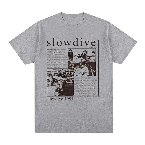 Slowdive Alison 1991 Vintage T-shirt Tour 90s Classic Cotton Men T