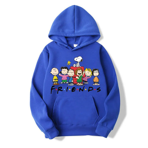 Snoopy Friends Logo Cartoon Anime Women Pullover Spring Autumn Men