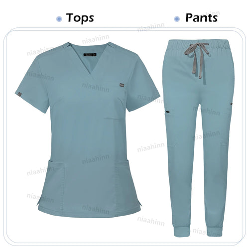 Scrub Sets Uniform Women Joggers Medical Accessories Healthcare