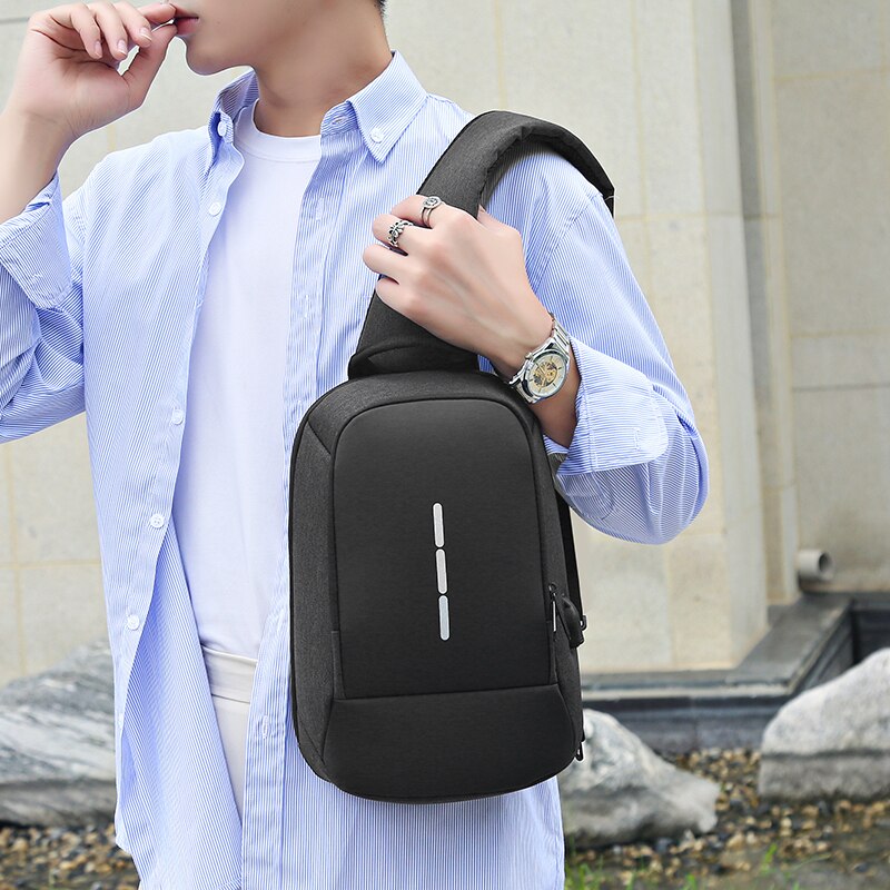 Business Crossbody Backpack For Men Multi-function Waterproof Bags