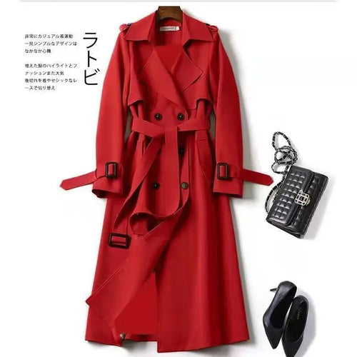 Autumn Winter Long Sleeve Trench Coat For Women Fashion Loose