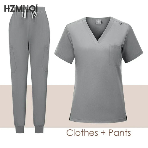 Women Medical Uniforms Scrubs Sets Hospital Surgical Gowns Short