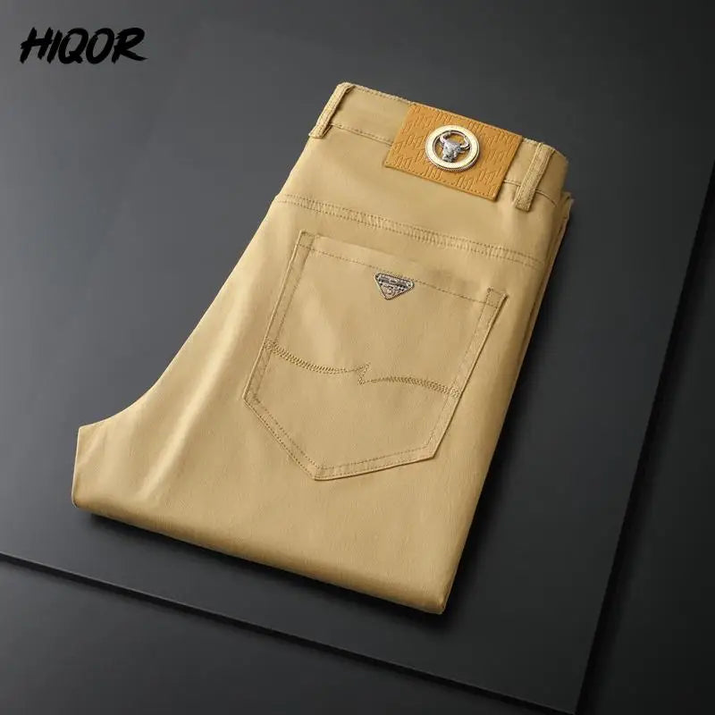 HIQOR 7 Colors Men Spring Autumn Casual Long Trousers Male Suit Pants