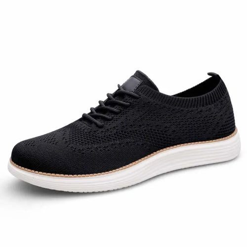 Men Breathable Mesh Shoes Hollow Knitted Casual Shoes