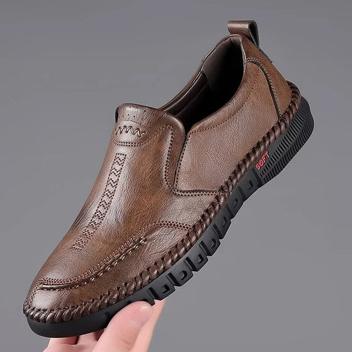 Business Men‘s Leather Shoes Breathable Man Casual Loafers Fashion