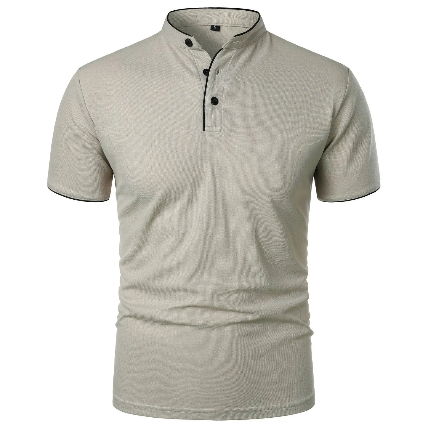 Summer Men's Short Sleeve Collar Tshirts New Solid Color Casual Polo