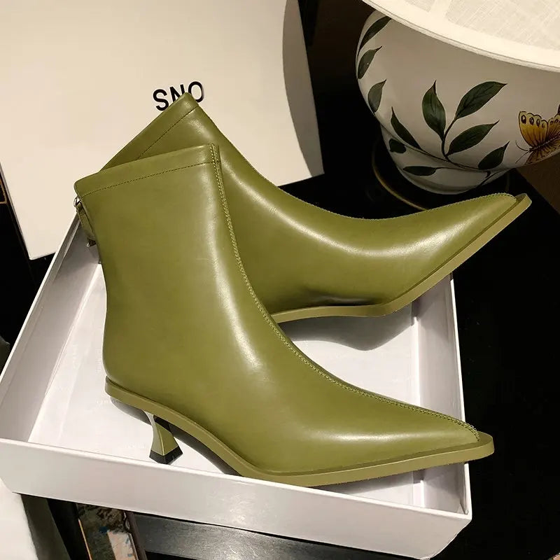 Sexy Pointed Toe Ankle Boots