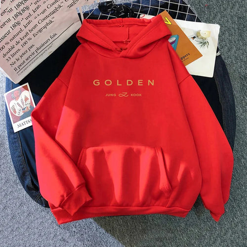 JungKook Golden Hoodie Women Aesthetic Standing Next To You Hoodies