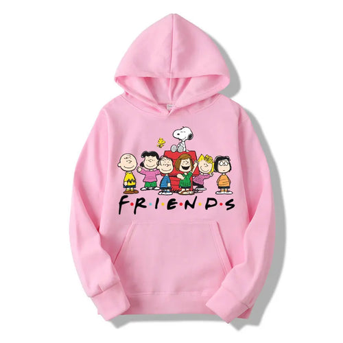 Snoopy Friends Logo Cartoon Anime Women Pullover Spring Autumn Men