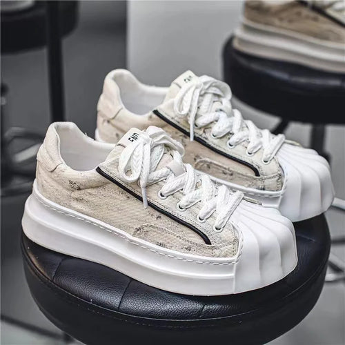 Designer Striped Patchwork Breathable Shoes Man Fashion Soft