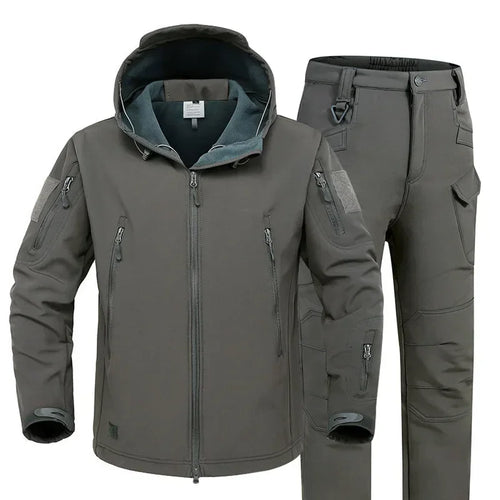 Winter Thicken Men Camo Suit Waterproof Tactical Training Set