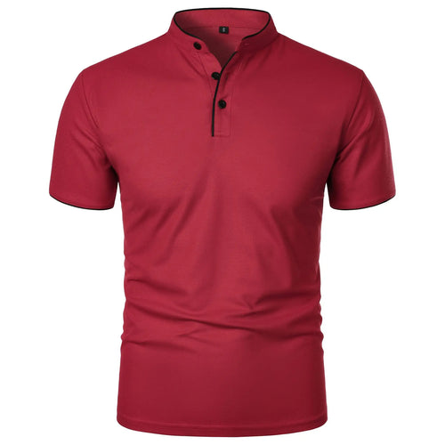 Summer Men's Short Sleeve Collar Tshirts New Solid Color Casual Polo