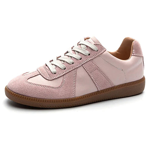 JOZHAMTA Size 35-40 Real Leather Women Casual Sneakers Silver Lace-Up