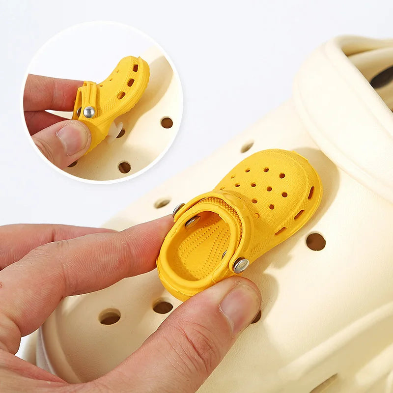 3D New Mini Shoes Shape PVC Shoe Charms for Crocs Accessories Women