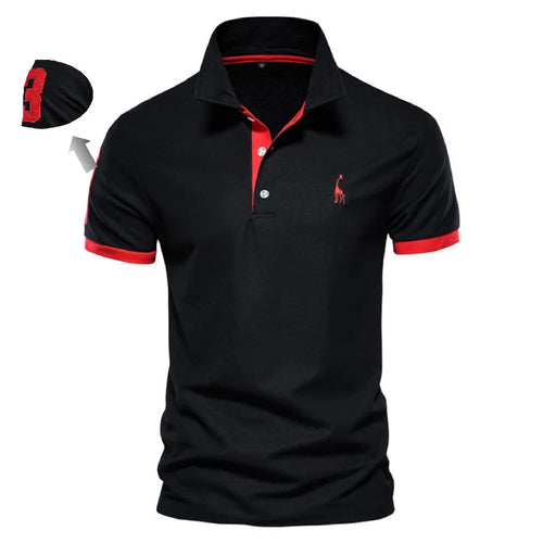 AIOPESON Embroidery 35% Cotton Polo Shirts for Men Casual Solid Color