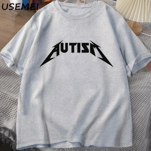 Autism Meme T Shirt Cotton Funny Humor Introvert T-shirts for Men