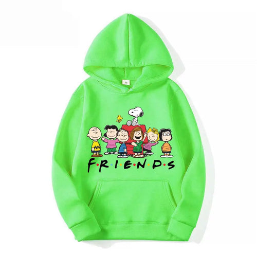 Snoopy Friends Logo Cartoon Anime Women Pullover Spring Autumn Men