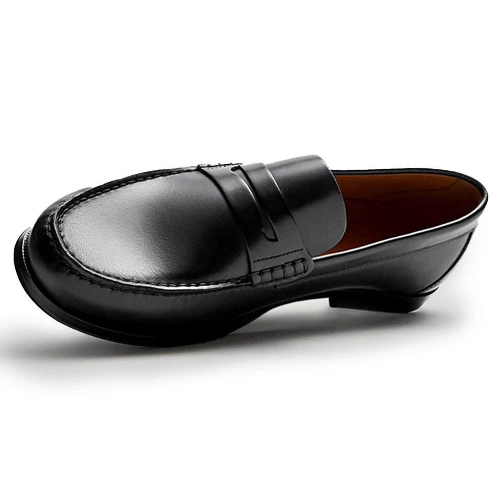 Vintage Top Layer Genuine Leather Slip on Loafers Breathable Moccasins