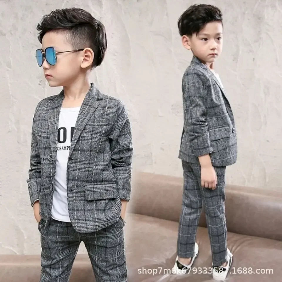 Baby Boys Gentleman Plaid Set