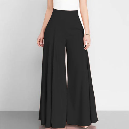 Spring Autumn Fashion Women High Waist Wide Leg Pants Female Elegant