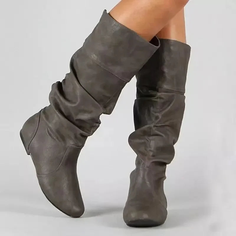 Women Flat Calf Boots