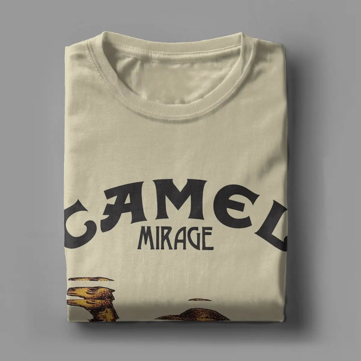 Camel Mirage Band T Shirt Men's Pure Cotton Novelty T-Shirts Crew Neck