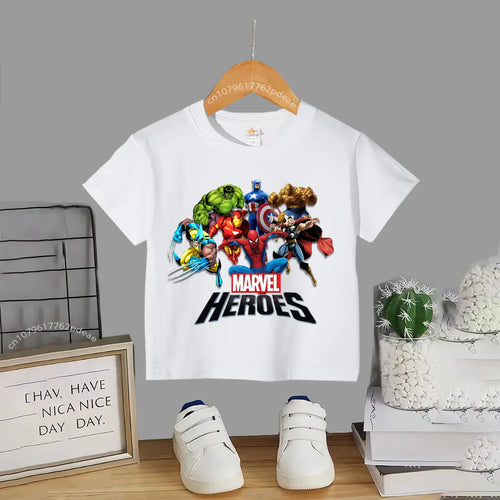 Superhero Teen 100% Cotton T-shirt Children's small cartoon print