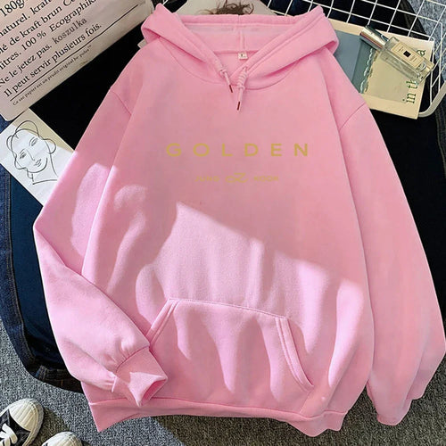 JungKook Golden Hoodie Women Aesthetic Standing Next To You Hoodies