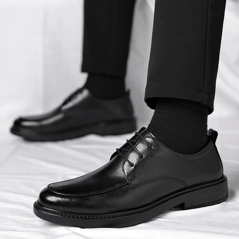 New Men's Formal Shoes Genuine Leather Fashion Dress Shoes Men‘s