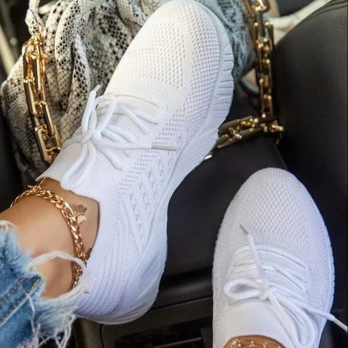 Women Sneaker Casual Shoes Breathable Mesh Lace-up Sneakers Ladies