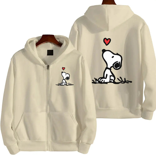 Snoopy Zip Up Hoodie