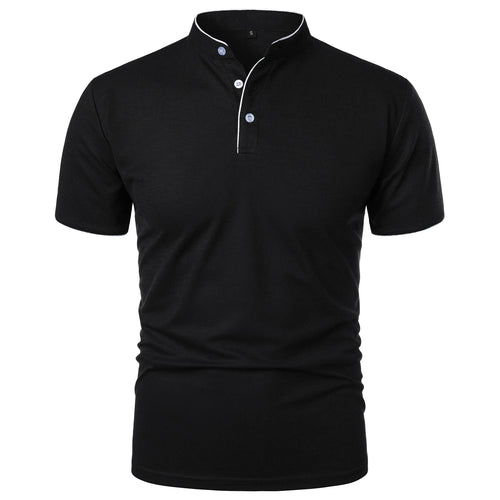 Summer Men's Short Sleeve Collar Tshirts New Solid Color Casual Polo