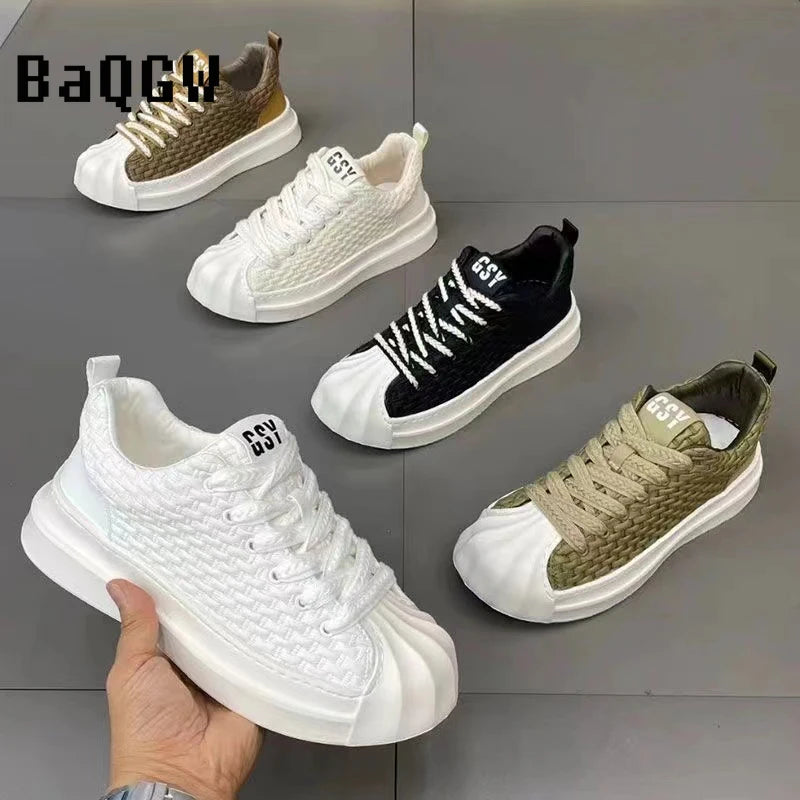 Designer Striped Patchwork Breathable Shoes Man Fashion Soft