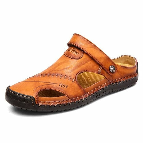 Men Leather Classic Roman Sandals