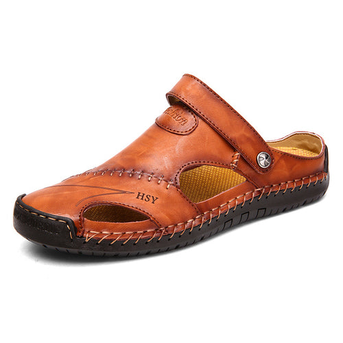 Men Leather Classic Roman Sandals