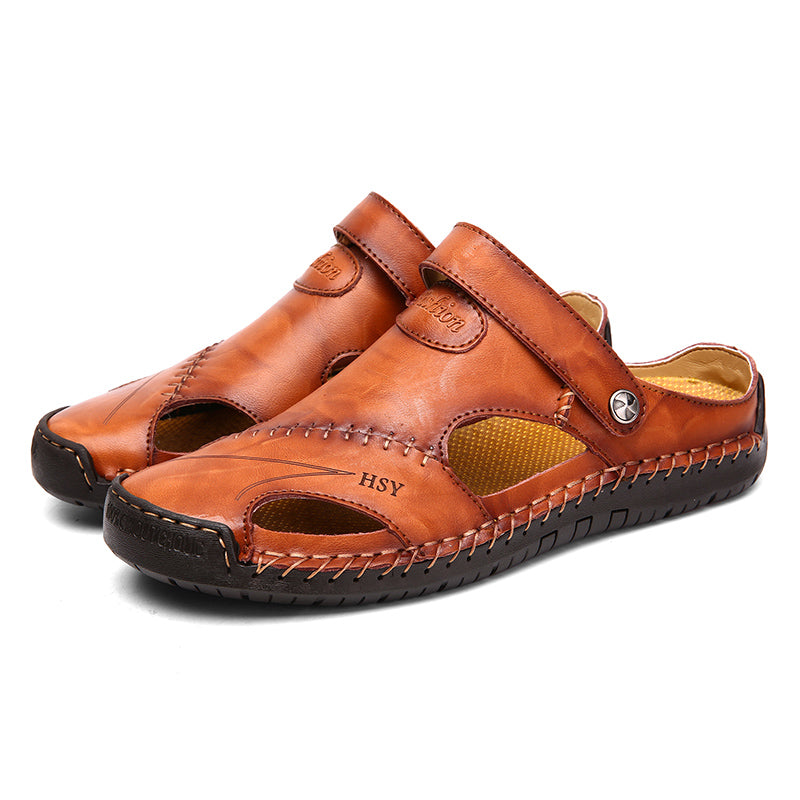 Men Leather Classic Roman Sandals