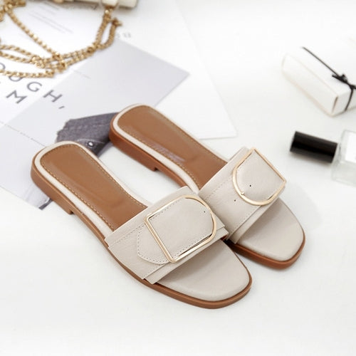 Luxury Designer Sandal Shoes Women | Women's Summer Leather Flip Flops