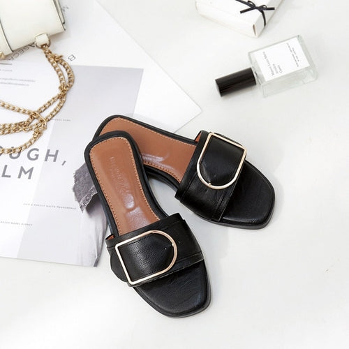 Luxury Designer Sandal Shoes Women | Women's Summer Leather Flip Flops