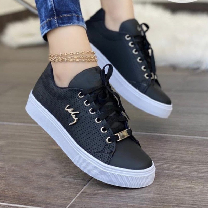 Casual Sneakers  Flat Lace Up