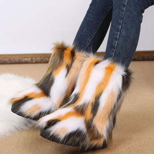 Women Faux Fur Luxury Boot