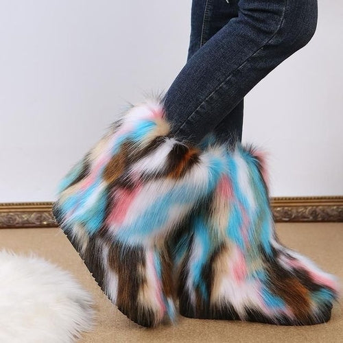 Women Faux Fur Luxury Boot