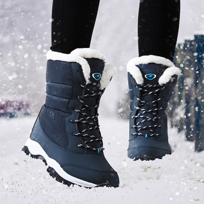 Women Winter Boots Warm Waterproof Snow | Snow Boots Plush Warm Ankle