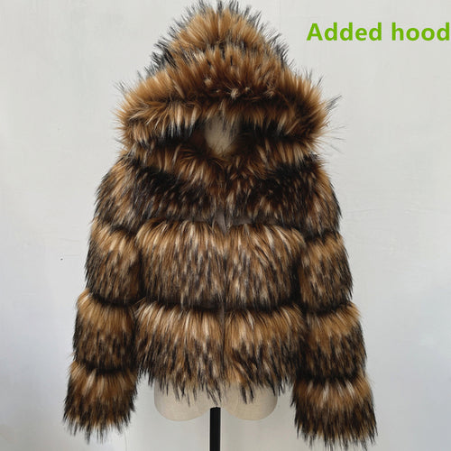 Women's Jacket Faux Fur Coat Winter Women Short Warm Thick Fox Fur