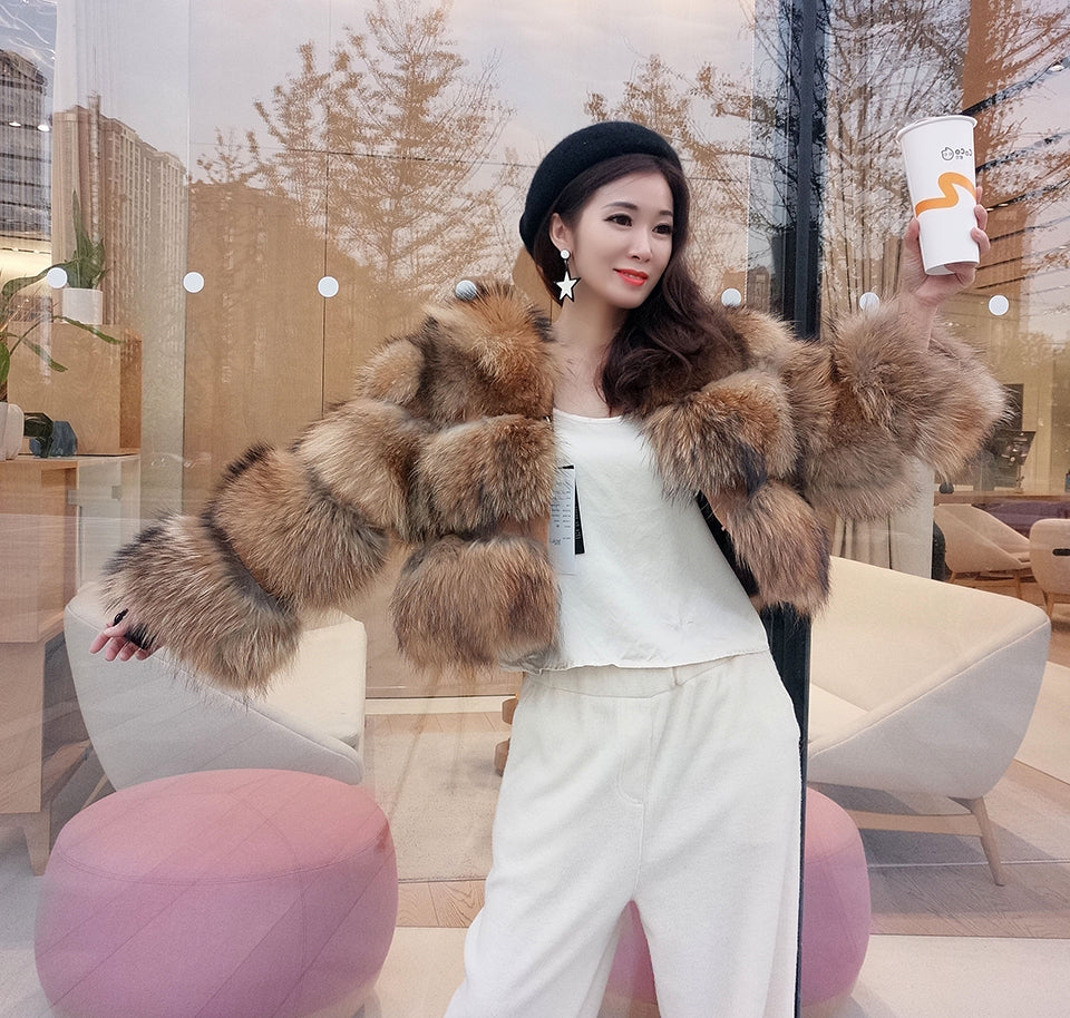 Women's Jacket Faux Fur Coat Winter Women Short Warm Thick Fox Fur