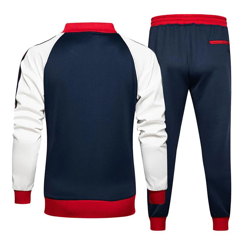 Spring Autumn Leisure Sports Men Big Size Sweatsuits Men's Sportswear Over Size Jogger Suits Cotton Men Sweat Suit Set