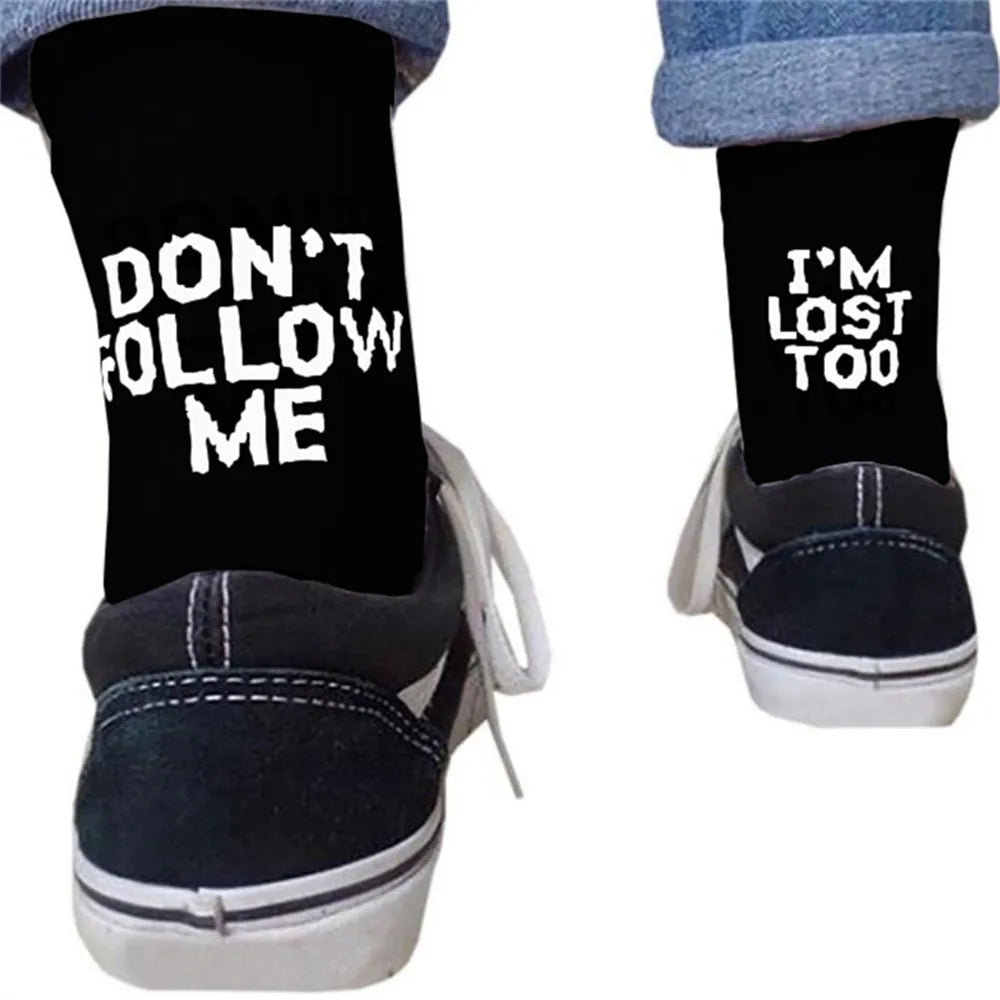 Humor Word Printed Socks