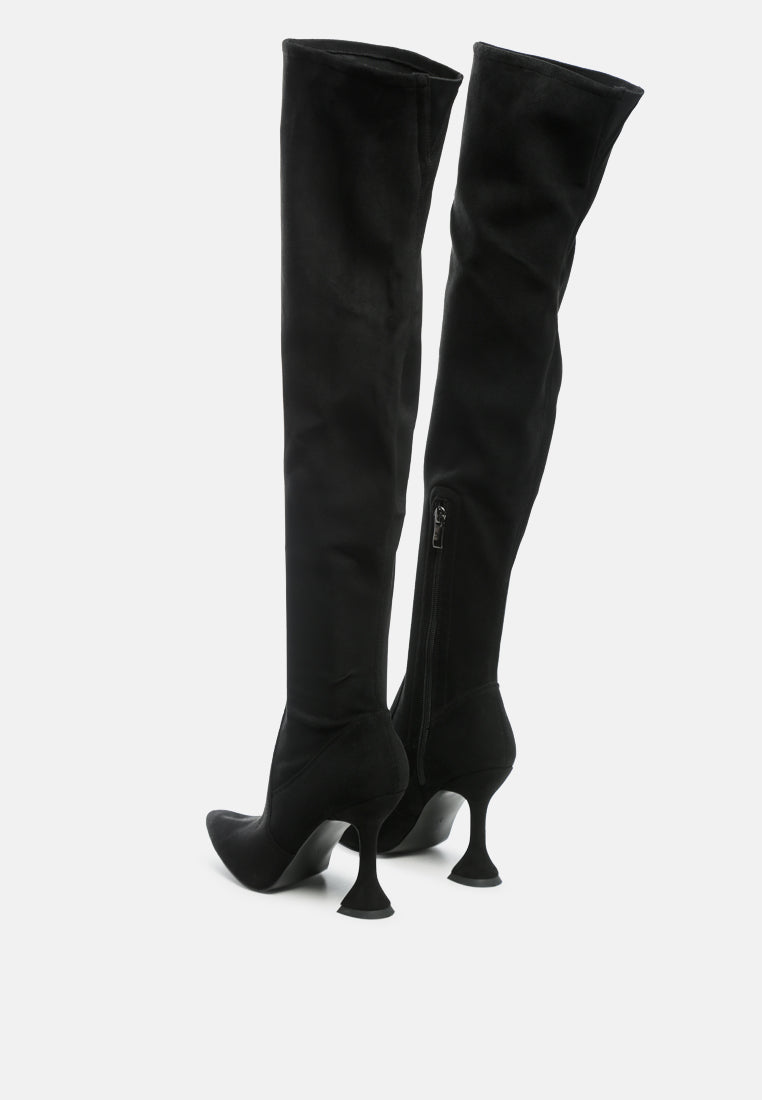 Brandy Faux Suede Over the Knee High Heeled Boots by RUW