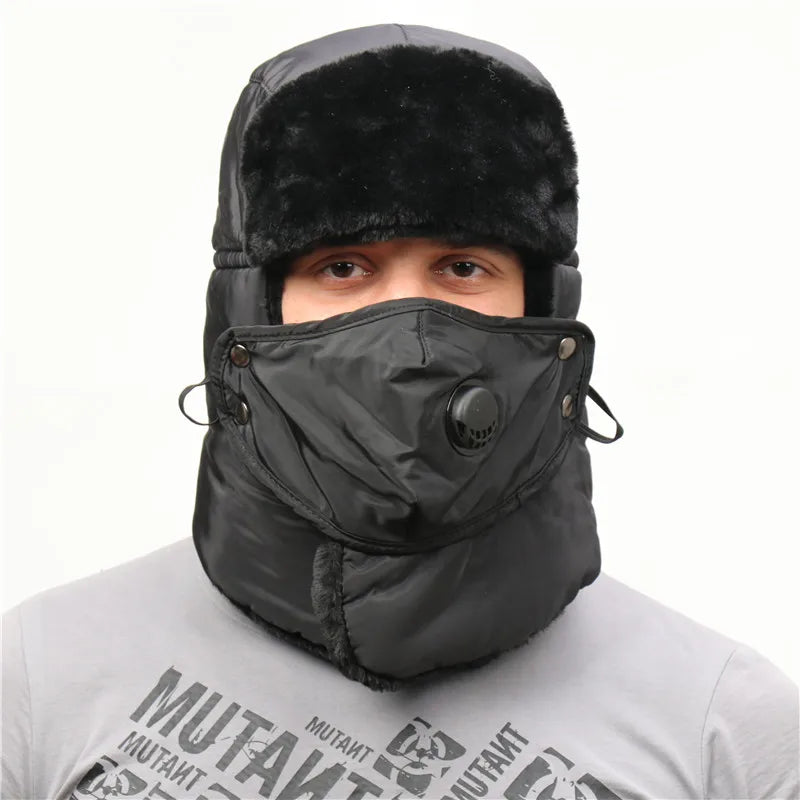 Warm Earflap Bomber Hats Caps  Russian Trapper